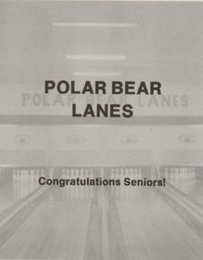Polar Bear Lanes - Old Yearbook Ad
